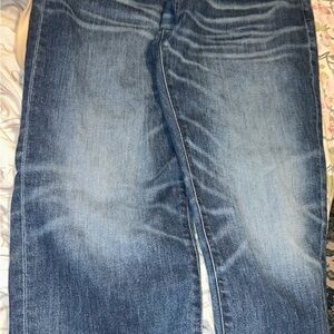American Eagle Jean Men 36x32 Denim Blue Original Straight Whisker Airflex +